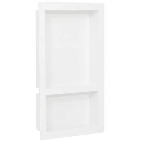 vidaXL Suihkusyvennys 2 osastolla korkeakiilto valkoinen 41x69x9 cm – kuva 1/6