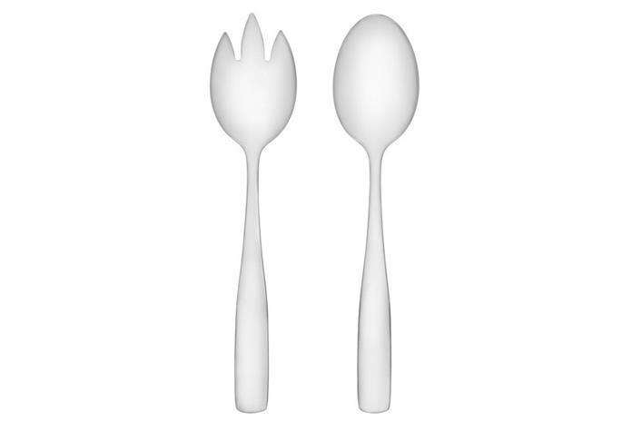 Salaatinottimet teräs 21,8 cm