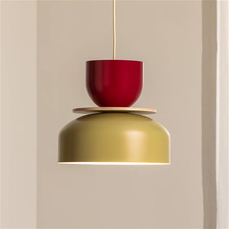 Uto riippuvalaisin, beige ruskea/tummanpunainen – kuva 2/4