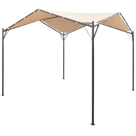 vidaXL Huvimaja/paviljonki 4x4 teräs Beige – kuva 1/2