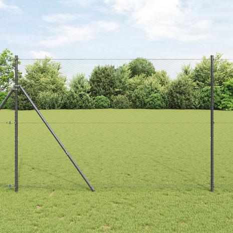 vidaXL Kuusikulmainen Aita Harmaa 1.5x10 m Teräs