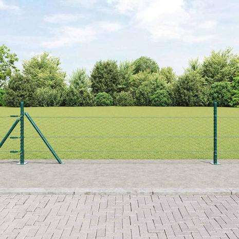 vidaXL Kuusikulmainen aita Vihreä 0.4x50 m Teräs