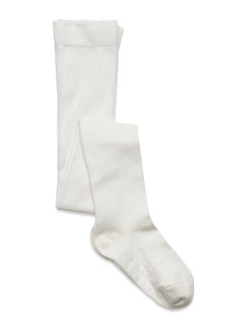 Lindex Tights Sg H Plain Knitted Sukkahousut White Lindex