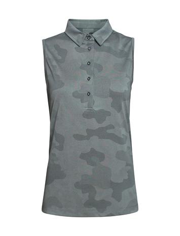 BACKTEE Ladies Camou Top Sport T-shirts & Tops Polos Grey BACKTEE
