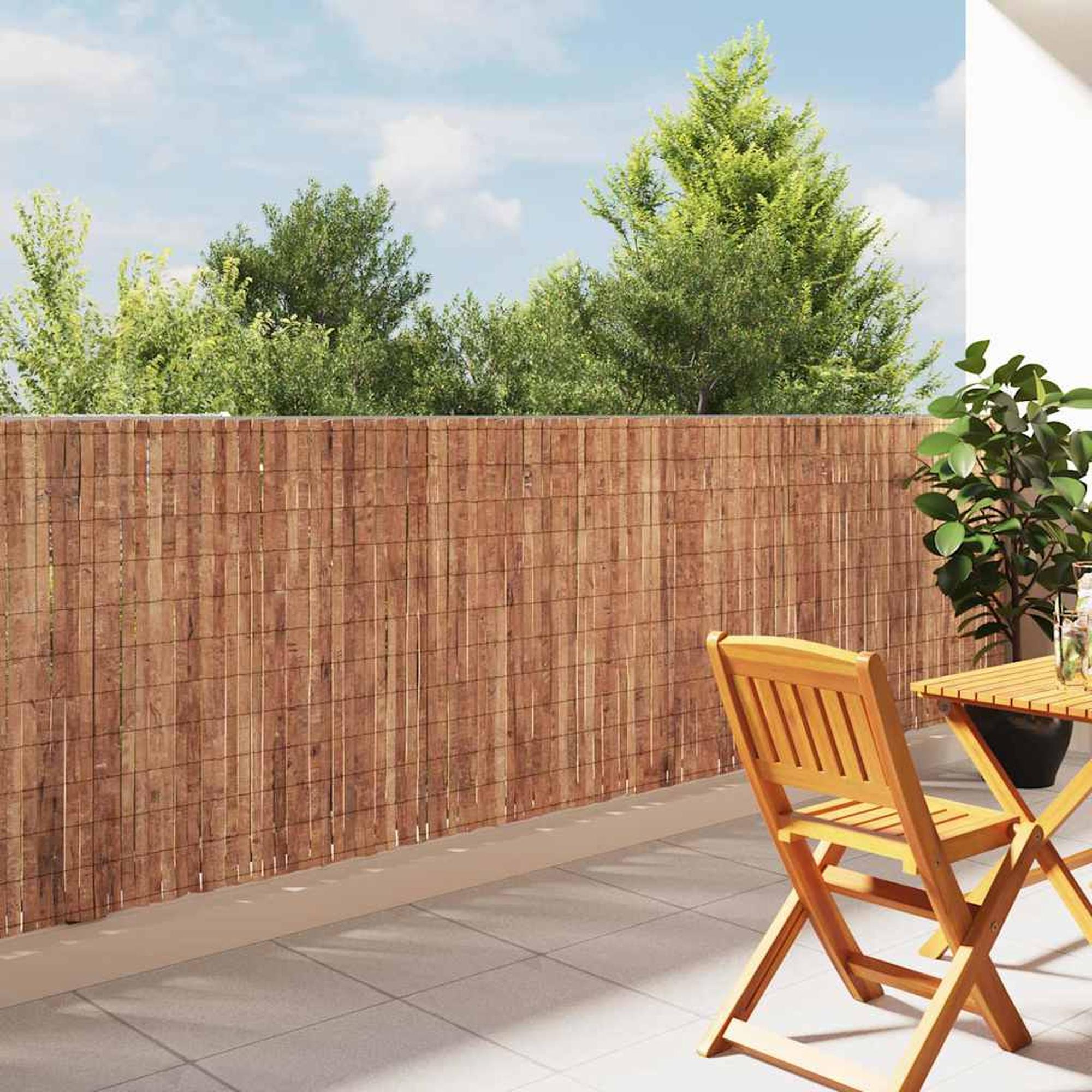vidaXL Kaarna-aita 400 x 125 cm Kuori Ruskea