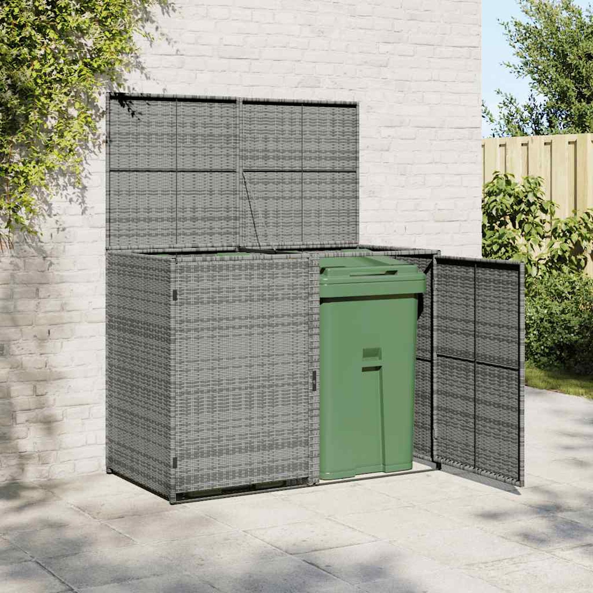 vidaXL Tupla roska-astiavaja polyrottinki antrasiitti 148x77x111 cm
