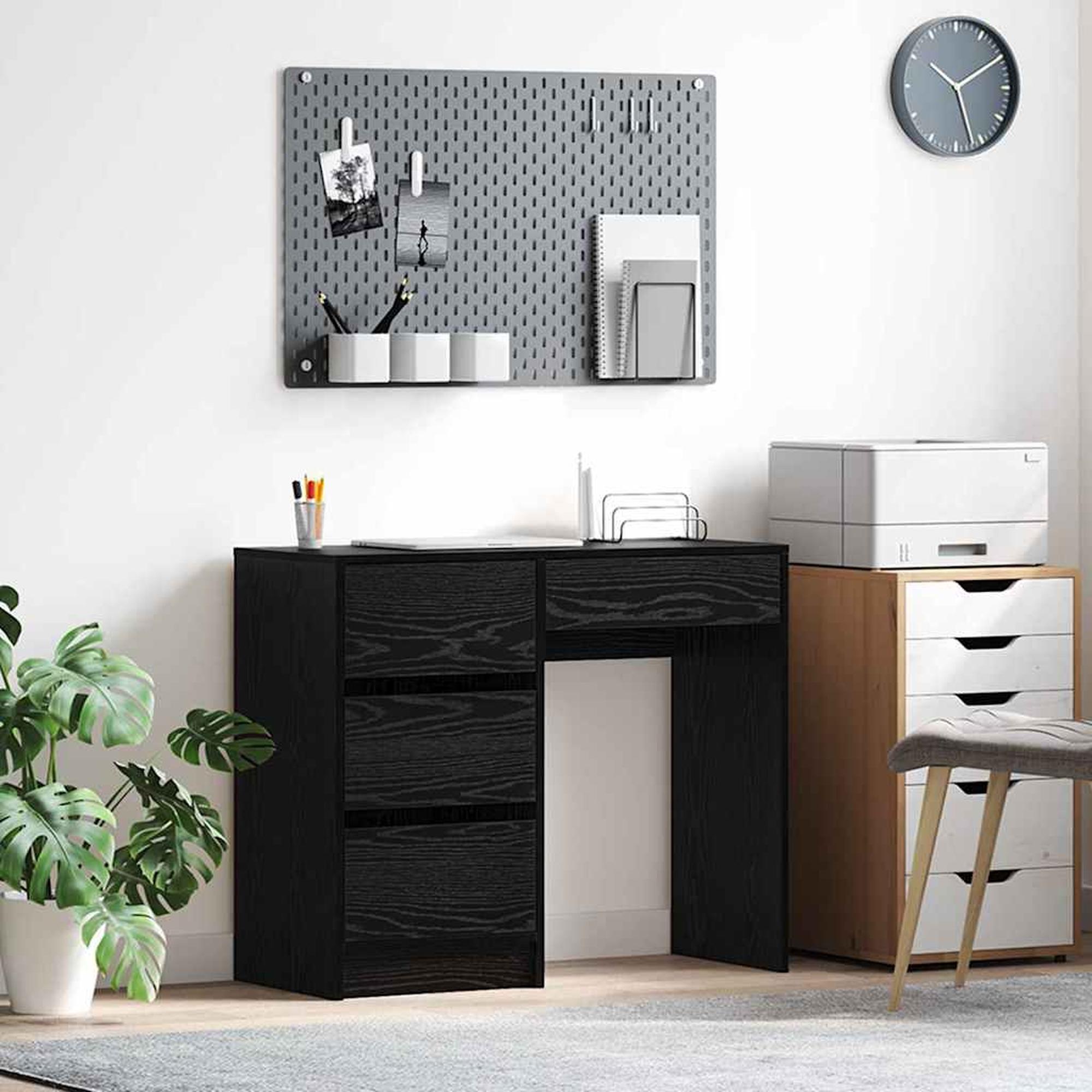 vidaXL Pöytä Musta tammi. 90 x 37,5 x 75 cm Tekninen puu
