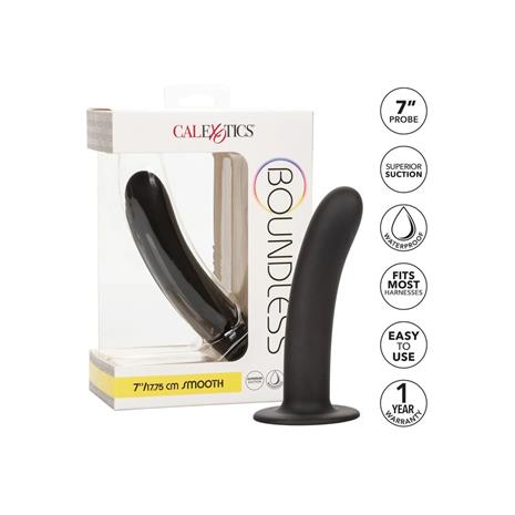 California Exotics Dildo Boundless 7 Sileä, Musta