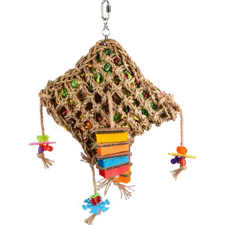 Flamingo Bird Toy Net Square Multicolored 45 cm