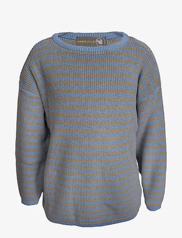 Hanevild Michael Blouse Tops Knitwear Pullovers Navy Hanevild