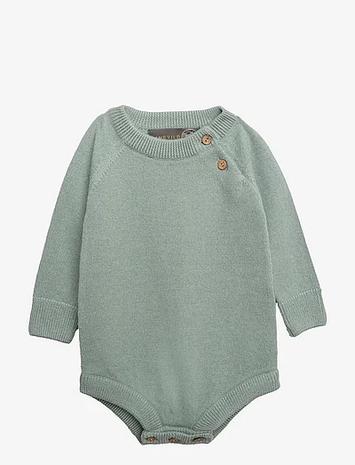 Hanevild Martin Romper Bodies Long-sleeved Green Hanevild