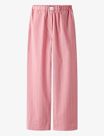 LMTD Nlfhelles Poplin Wide Pant Bottoms Trousers Pink LMTD