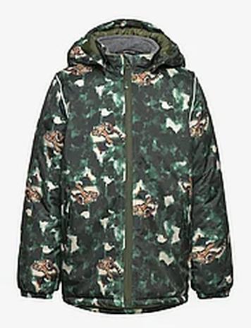 mikk-line Winter Jacket Aop Outerwear Jackets & Coats Winter Jackets Green Mikk-line