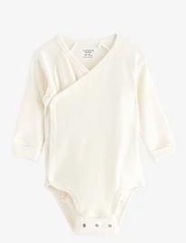 Lindex Body Wrap Rib Solid Bodies Long-sleeved White Lindex
