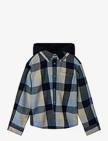 name it Nkmlarry Ls Overshirt Wh Tops Overshirts Multi/patterned Name It