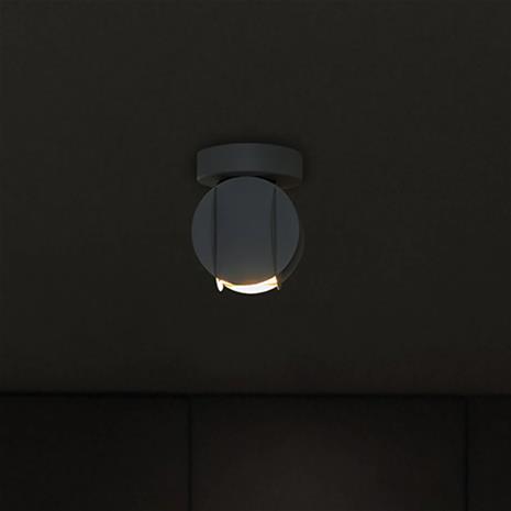 GAMBIT kattokohdevalaisin, musta, Ø 10 cm, metalli, GU10 LED