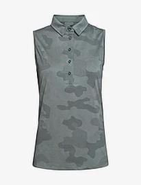 BACKTEE Ladies Camou Top Sport T-shirts & Tops Polos Grey BACKTEE