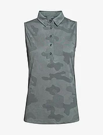 BACKTEE Ladies Camou Top Sport T-shirts & Tops Polos Grey BACKTEE