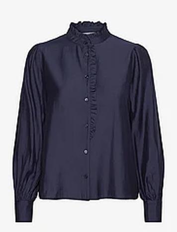 ICHI Ihkarlani Sh Tops Blouses Long-sleeved Navy ICHI
