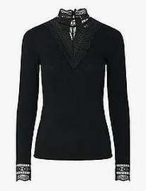 YAS Yasellina Ls High Neck Top S. Noos Tops Blouses Long-sleeved Black YAS