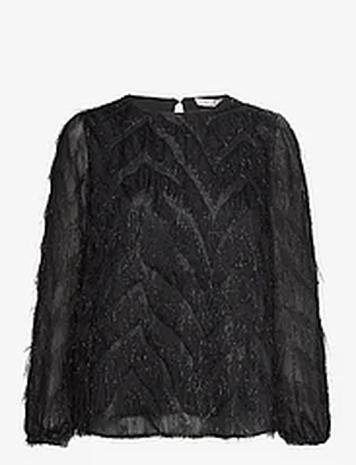 A-View Elini Blouse Tops Blouses Long-sleeved Black A-View