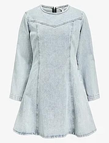Object Objyulian L/S Denim Dress 137 Lyhyt Mekko Blue Object
