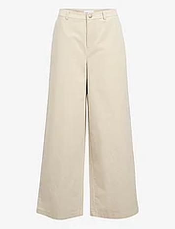 Object Objyale Mw Lo Pant E Ss Fair Bottoms Trousers Suitpants Beige Object