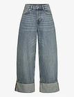 Monki Peggy Lw Baggy Jeans Bottoms Jeans Wide Blue Monki