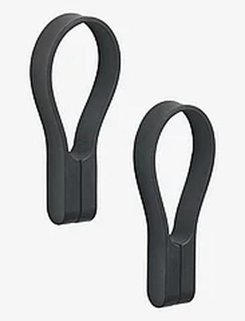 Zone Denmark Towel Strap Loop Magnet 2 Pcs Home Storage Hooks & Knobs Hooks Black Z Denmark