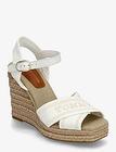 Tommy Hilfiger Tommy Hilfiger Espad High Wedge Korolliset Sandaalit Espadrillot White Tommy Hilfiger