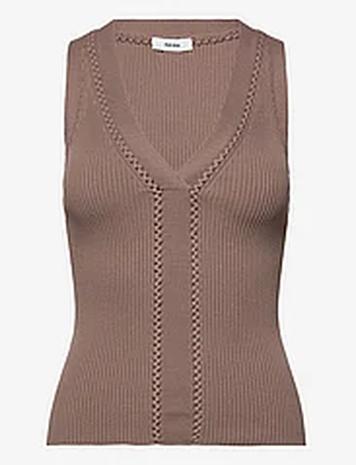 Reiss Lanette Vests Knitted Vests Brown Reiss