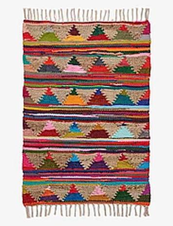 Bongusta Pyramid Chindi Rug Home Textiles Rugs & Carpets Cotton Rugs & Rag Rugs Multi/patterned Bongusta
