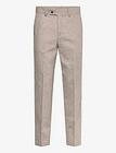Lindbergh Flannel Wool Blend Formal Pant Bottoms Trousers Formal Beige Lindbergh