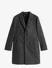 Tommy Hilfiger Dc Wool Mix Coat With Check Trenssi Takki Grey Tommy Hilfiger