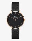 Daniel Wellington Petite 28 Ashfield Rg Black Accessories Watches Analog Watches Black Daniel Wellington