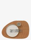 LIND DNA 4-Set Table Mat Curve L Hippo Home Textiles Kitchen Textiles Placemats Brown LIND DNA