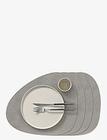 LIND DNA 4-Set Table Mat Curve L Hippo Home Textiles Kitchen Textiles Placemats Grey LIND DNA