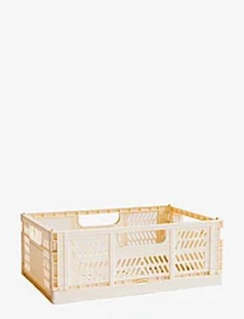 3 Sprouts Modern Folding Crate - Large Home Kids Decor Storage Storage Boxes Cream 3 Sprouts