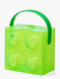 LEGO STORAGE Lego Box W. Handle Translucent Green Home Kids Decor Storage Storage Boxes Green LEGO STORAGE