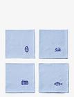 Midnatt Napkins 4-Pack Josefin La Mer Home Textiles Kitchen Textiles Napkins Cloth Napkins Blue Midnatt