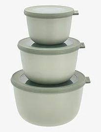Mepal Bowl Set Cirqula High 3 Pcs Home Kitchen Kitchen Storage Boxes & Containers Green Mepal