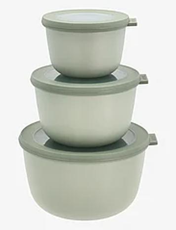 Mepal Bowl Set Cirqula High 3 Pcs Home Kitchen Kitchen Storage Boxes & Containers Green Mepal