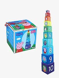 Gurli Gris Peppa Pig Stacking Cubes Toys Baby Toys Educational Toys Stackable Blocks Multi/patterned Gurli Gris