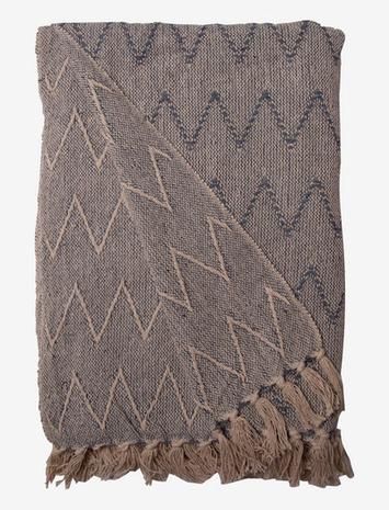 Au Maison Tä¦ppe-Zigzag Home Textiles Cushions & Blankets Blankets & Throws Brown Au Maison