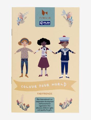 Fabelab Colouring Book - Colour Your World Toys Creativity Drawing & Crafts Drawing Coloring & Craft Books Multi/patterned Fabelab