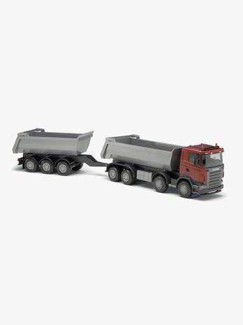 Emek Scania Kippikuorma-auto Perävaunulla, Punainen