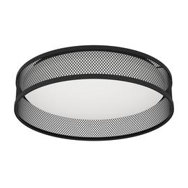 LED-kattovalaisin Luppineria teräsverkolla, musta