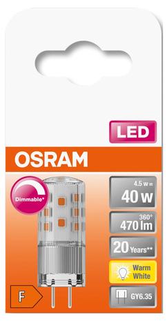 Osram LED Special PIN 470lm 4.5W/827 (40W) GY6.35