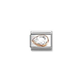 Nomination Classic rose gold left drop white cz 430605/010