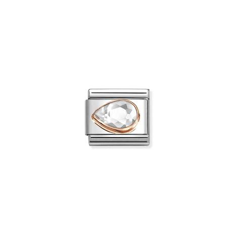 Nomination Classic rose gold left drop white cz 430605/010